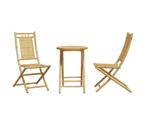3-Daļīgs Bistro Mēbeļu Komplekts, Bambuss Vidaxl