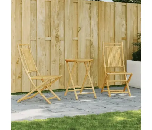 3-Daļīgs Bistro Mēbeļu Komplekts, Bambuss Vidaxl