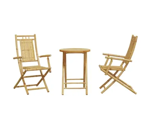 3-Daļīgs Bistro Mēbeļu Komplekts, Bambuss Vidaxl