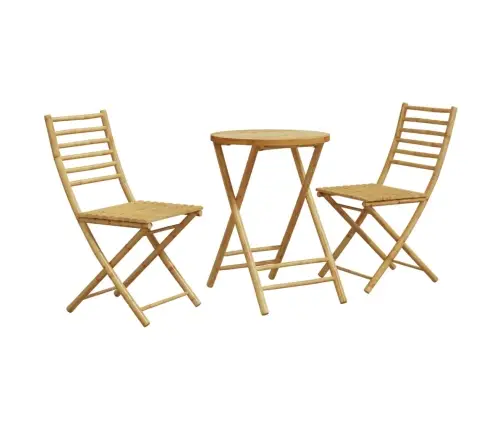 Bistro Baldų Komplektas, 3 Dalių, Bambukas