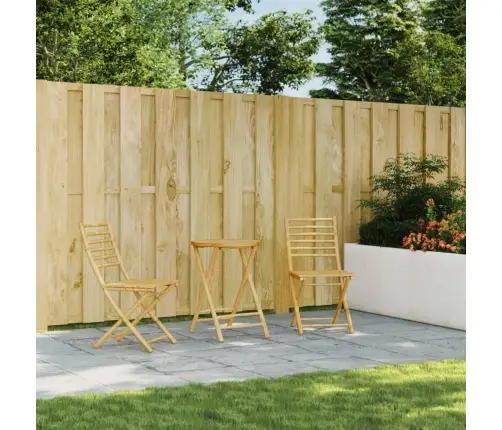 Bistro Baldų Komplektas, 3 Dalių, Bambukas