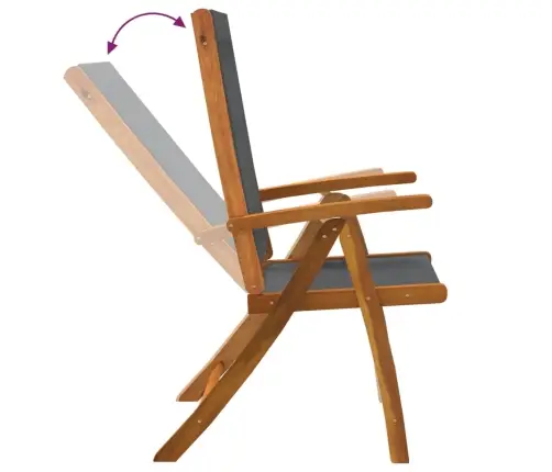 9-Daļīgs Dārza Mēbeļu Komplekts, Akācijas Masīvkoks, Tekstilēns Vidaxl