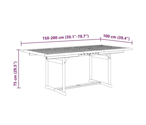 7-Osaline Aia Söögimööbli Komplekt, Akaatsiapuit Ja Tekstileen