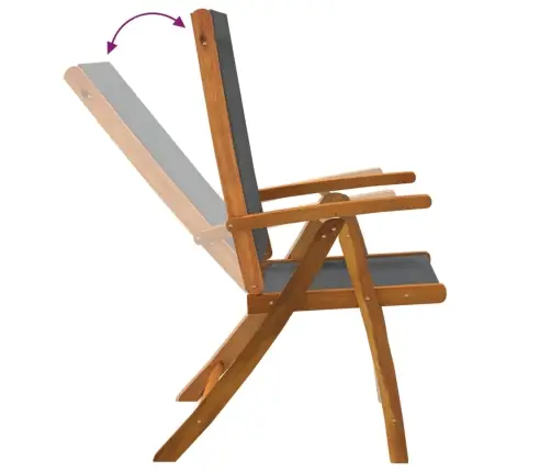 7-Osaline Aia Söögimööbli Komplekt, Akaatsiapuit Ja Tekstileen