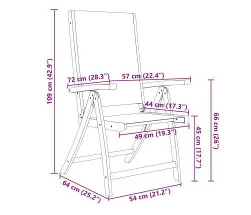 7-Daļīgs Dārza Mēbeļu Komplekts, Akācijas Masīvkoks, Tekstilēns Vidaxl