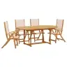5-Daļīgs Dārza Mēbeļu Komplekts, Akācijas Masīvkoks, Tekstilēns Vidaxl