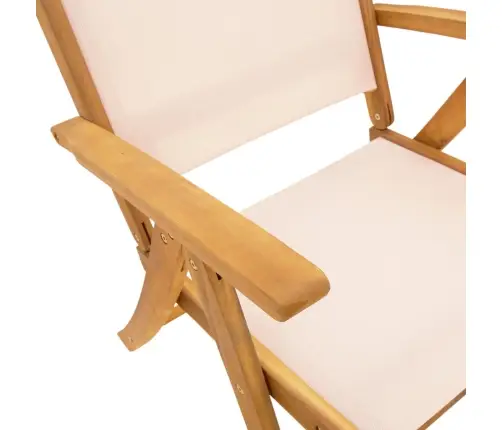 7-Daļīgs Dārza Mēbeļu Komplekts, Akācijas Masīvkoks, Tekstilēns Vidaxl