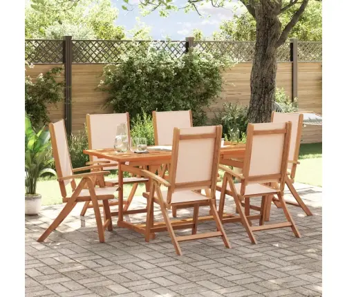 Sodo Valgomojo Komplektas, 7 Dalių, Akacija Ir Tekstilenas