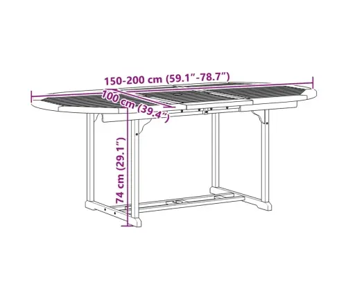 Sodo Valgomojo Komplektas, 5 Dalių, Akacija Ir Tekstilenas