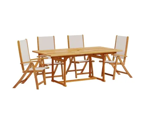 Sodo Valgomojo Komplektas, 5 Dalių, Akacija Ir Tekstilenas