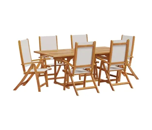 Sodo Valgomojo Komplektas, 7 Dalių, Akacija Ir Tekstilenas