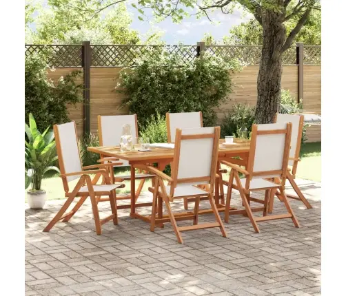 Sodo Valgomojo Komplektas, 7 Dalių, Akacija Ir Tekstilenas