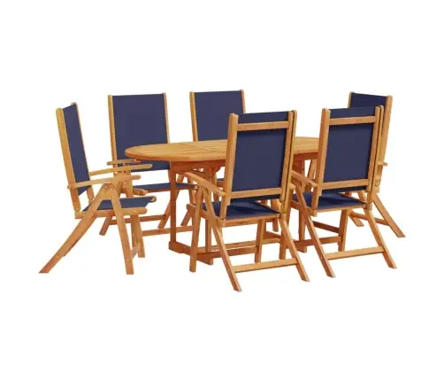 Sodo Valgomojo Komplektas, 7 Dalių, Akacija Ir Tekstilenas