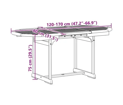 Sodo Valgomojo Komplektas, 7 Dalių, Akacija Ir Tekstilenas