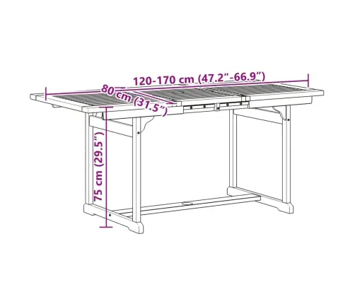 7-Osaline Aia Söögimööbli Komplekt, Akaatsiapuit Ja Tekstileen