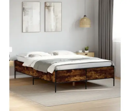 Lovos Rėmas, Dūminio Ąžuolo, 135X190cm Mediena Ir Metalas