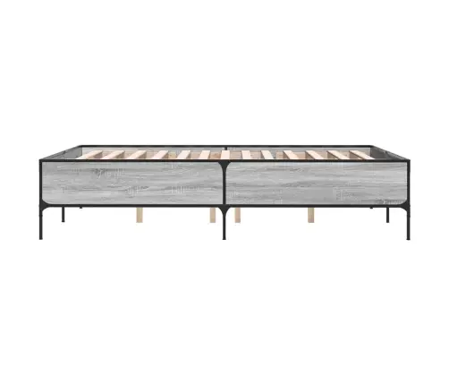 Voodiraam, Hall Sonoma Tamm, 120 X 190 cm Tehispuit Ja Metall