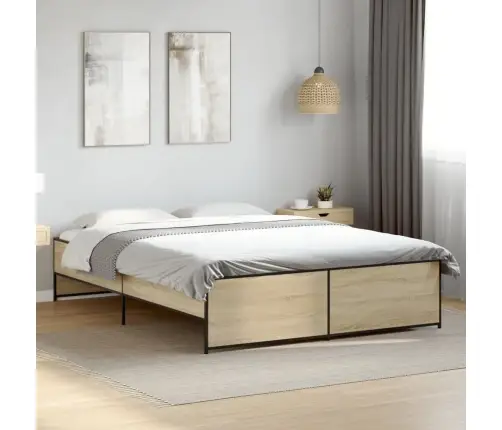 Lovos Rėmas, Ąžuolo, 150X200cm Apdirbta Mediena Ir Metalas