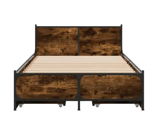 Lovos Rėmas Su Stalčiais, Dūminio Ąžuolo, 75X190cm Mediena