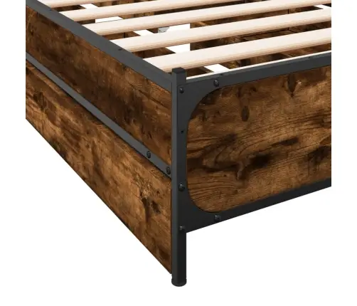 Lovos Rėmas Su Stalčiais, Dūminio Ąžuolo, 75X190cm Mediena