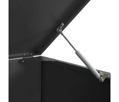 Atkritumu Tvertņu Novietne, Melna, 207X79X117 Cm, Tērauds Vidaxl