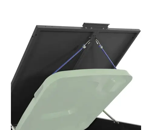 Stoginė Keturiem Konteineriams, Juoda, 276X79X117cm Plienas