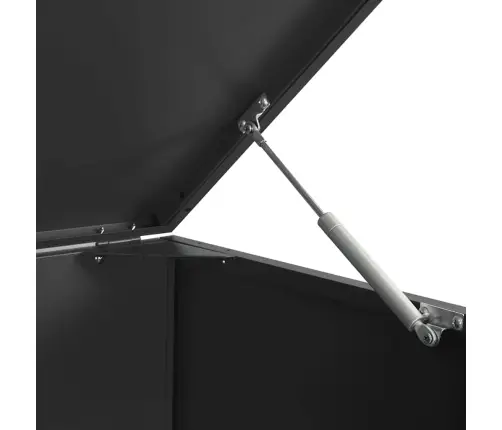 Stoginė Keturiem Konteineriams, Juoda, 276X79X117cm Plienas