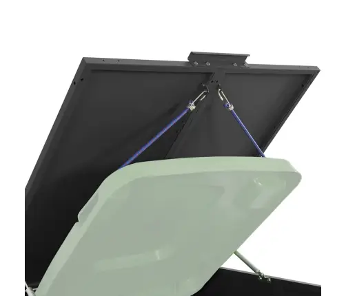 Atkritumu Tvertņu Novietne, Melna, 345X79X117 Cm, Tērauds Vidaxl