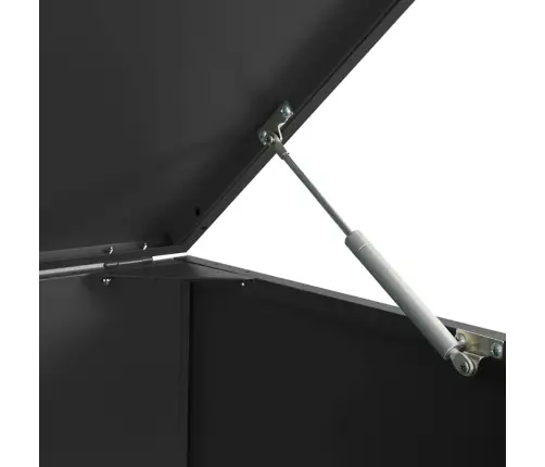 Atkritumu Tvertņu Novietne, Melna, 345X79X117 Cm, Tērauds Vidaxl