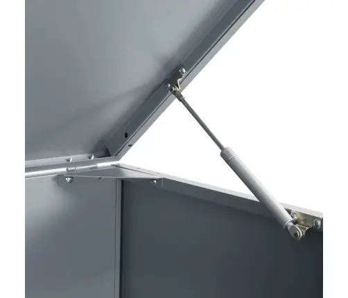 Atkritumu Tvertņu Novietne, Pelēka, 276X79X117 Cm, Tērauds Vidaxl