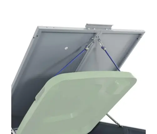 Atkritumu Tvertņu Novietne, Pelēka, 414X79X117 Cm, Tērauds Vidaxl