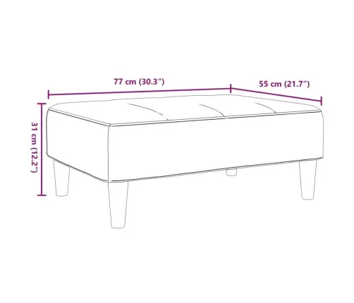 Kājsoliņš, 77X55X31 Cm, Dzeltens Samts Vidaxl