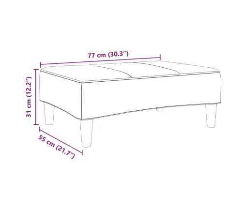 Kājsoliņš, 77X55X31 Cm, Melns Audums Vidaxl