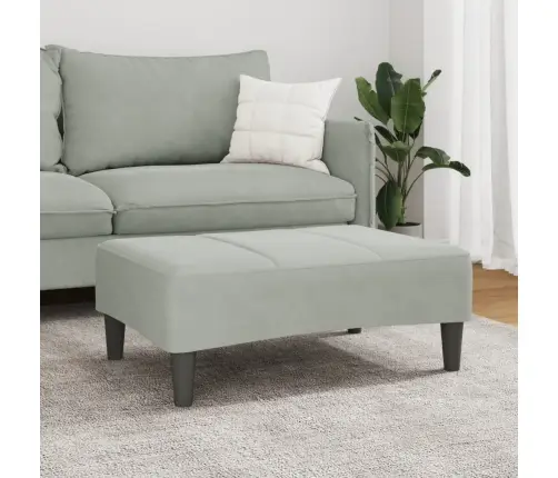 Kājsoliņš, 77X55X31 Cm, Gaiši Pelēks Samts Vidaxl