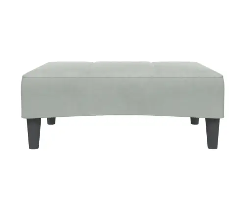 Kājsoliņš, 77X55X31 Cm, Gaiši Pelēks Samts Vidaxl