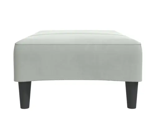 Kājsoliņš, 77X55X31 Cm, Gaiši Pelēks Samts Vidaxl