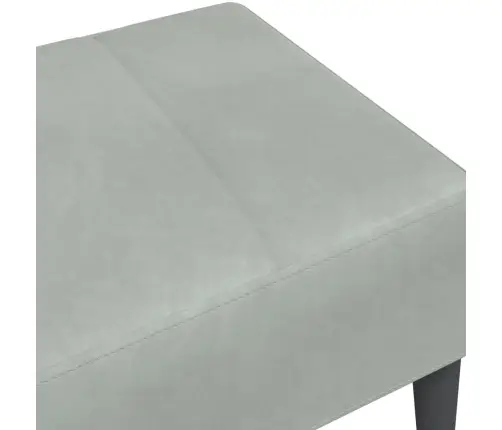 Kājsoliņš, 77X55X31 Cm, Gaiši Pelēks Samts Vidaxl