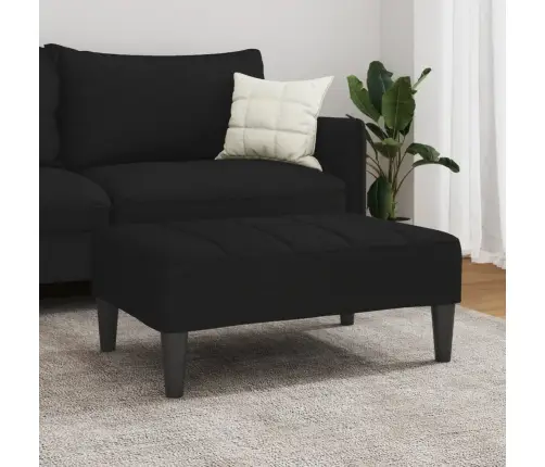 Kājsoliņš, 77X55X31 Cm, Melns Audums Vidaxl Kājsoliņš, 77X55X31 Cm, Melns Audums Vidaxl