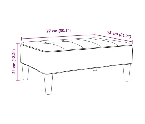 Kājsoliņš, 77X55X31 Cm, Melns Audums Vidaxl Kājsoliņš, 77X55X31 Cm, Melns Audums Vidaxl