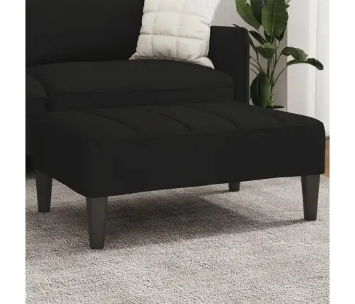 Kājsoliņš, 77X55X31 Cm, Melns Audums Vidaxl Kājsoliņš, 77X55X31 Cm, Melns Audums Vidaxl