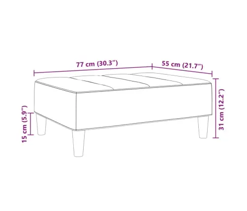 Kājsoliņš, Zils, 77X55X31 Cm, Samts Vidaxl