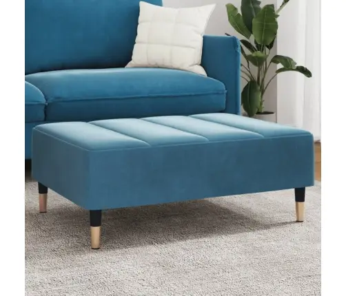 Kājsoliņš, Zils, 77X55X31 Cm, Samts Vidaxl