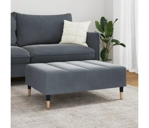 Kājsoliņš, 77X55X31 Cm, Tumši Pelēks Samts Vidaxl