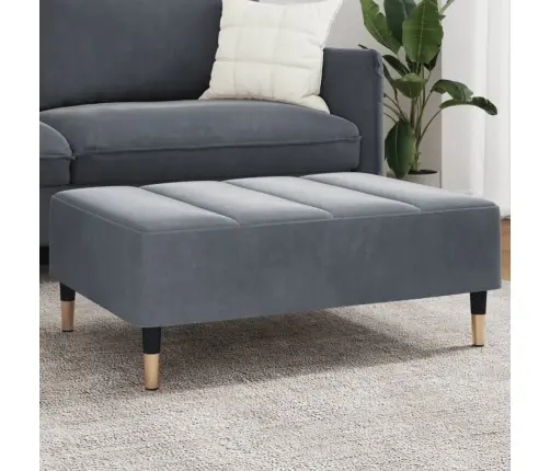 Kājsoliņš, 77X55X31 Cm, Tumši Pelēks Samts Vidaxl