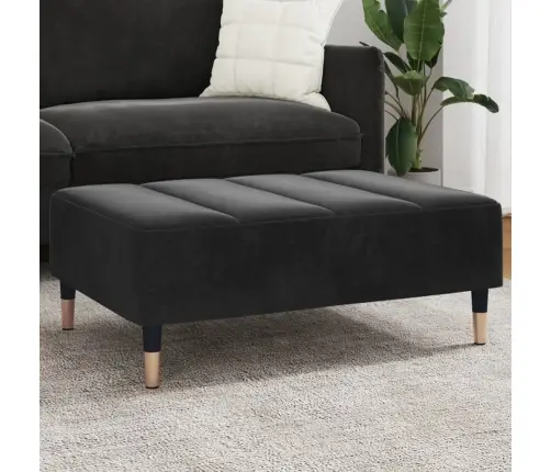 Kājsoliņš, 77X55X31 Cm, Melns Samts Vidaxl