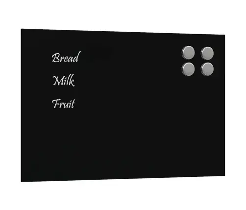 Seinakinnitusega Magnettahvel, Must, 40 X 30 cm Klaas