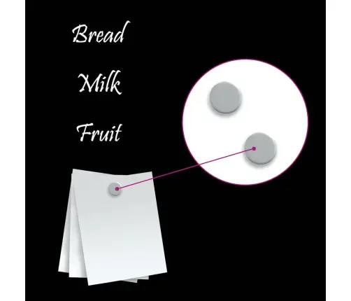 Seinakinnitusega Magnettahvel, Must, 40 X 30 cm Klaas