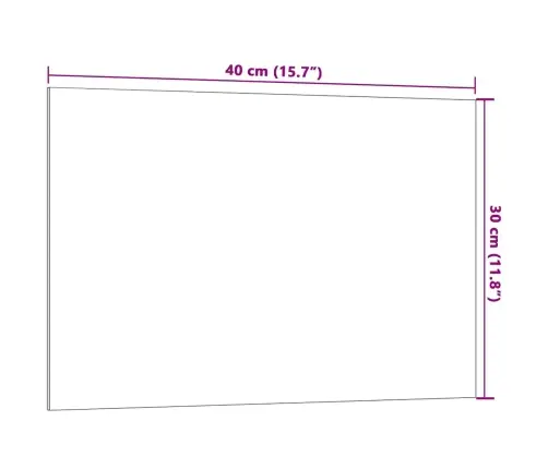 Seinakinnitusega Magnettahvel, Must, 40 X 30 cm Klaas