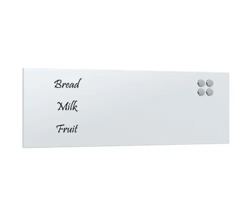 Magnētiskā Tāfele, Stiprināma Pie Sienas, Balta, 80X30 Cm Vidaxl