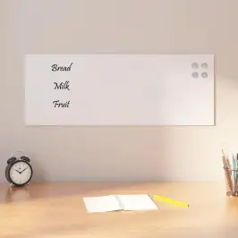 Magnētiskā Tāfele, Stiprināma Pie Sienas, Balta, 80X30 Cm Vidaxl
